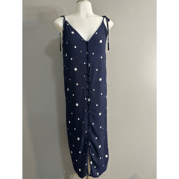 TopShop Star Print Midi Dress 2 - Picture 3 of 10